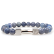 Armband - Hantel (marmorblau & silber)