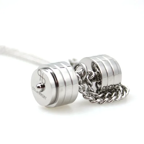 Edelstahlkette mit Hantel Statement
